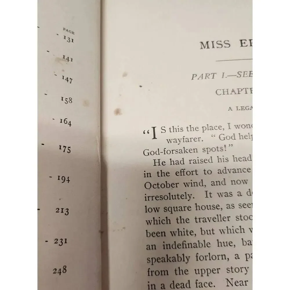 Vintage 1898 Miss Erin hardcover book #A88